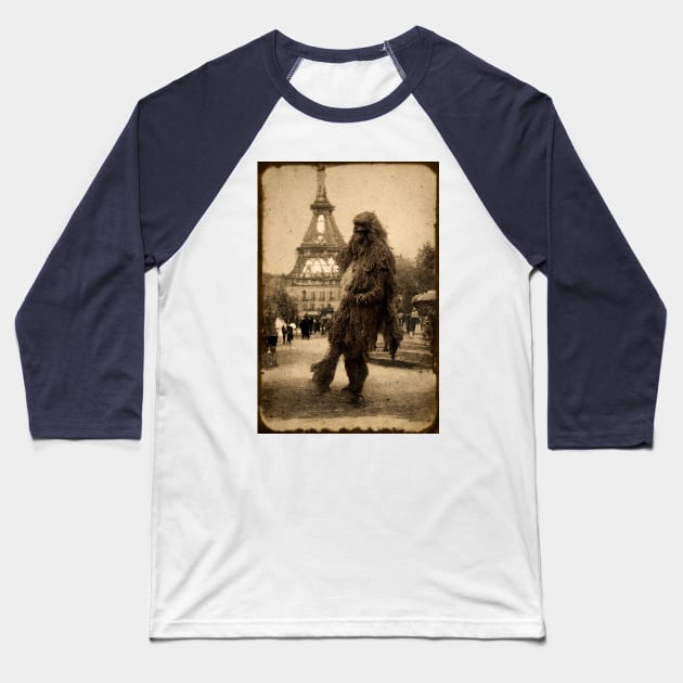 Sasquatch World Tour - Paris Baseball T-Shirt by The House of Hurb
